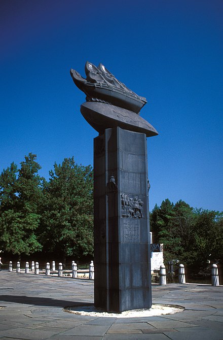 Fort Christina monument, location of the first Swedish settlement in North America and the principal settlement of the New Sweden colony