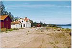 Sågmyra station cirka 1970 efter nedläggningen.