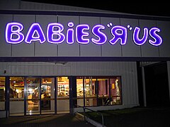 A Babies "R" Us store with the 1996–2006 logo