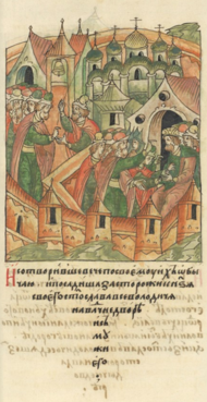 Novgorodians hold veche and detain Svyatoslav
