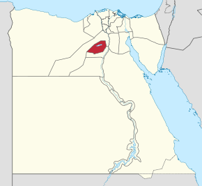 Kart over al-Fayyum