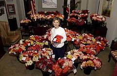 On Valentine's Day 2005, Senator Boxer received 4,500 roses for her work, including her candid and eloquent remarks during the Rice confirmation [sic] hearings.