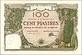 A Banque de l’Indochine 1925-ös 100 piaszteres bankjegyének előoldala.