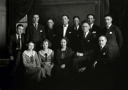 Cooper at Grinnell College (top row, second from the left), 1922