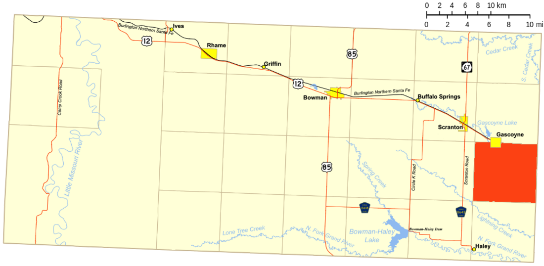 Gascoyne Township, Bowman County, North Dakota