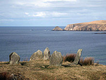 Dooncarton stone circle on Caubeen Mountain in Glengad.