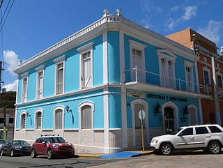 Gonzalo Marín 101 Building in Arecibo, Puerto Rico listed on the US National Register of Historic Places