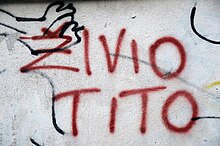 "Long live Tito", graffiti in Mostar, Bosnia and Herzegovina, 2009 Graffiti in Mostar 002.jpg