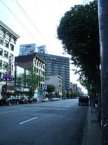 A southbound view of Granville Street in Downtown Vancouver Granville Southbound Aug 21 2005.jpg