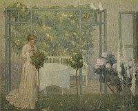 Vrouw bij rozelaar (1912) van Gust De Smet