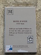 Plaque d'identification apposée par la ville.