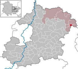 Läget för kommunen Hartmannsdorf i Saale-Holzland-Kreis