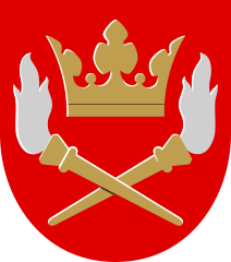 Two torches in the coat of arms of Hartola