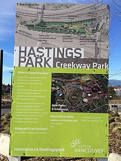 Hasting Park dan Park Creekway Sign.JPG