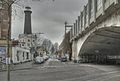 Elevated route with railway arches