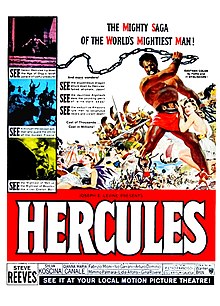 A poster for Hercules (1958) by Pietro Francisci starring Steve Reeves HerculesMagazine.jpg