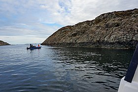 Uitzicht op het eiland