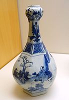 Transitional garlic-headed vase, mid 17th century