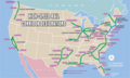 Cette carte de 2001 montre les projets de lignes à grande vitesse principaux du pays