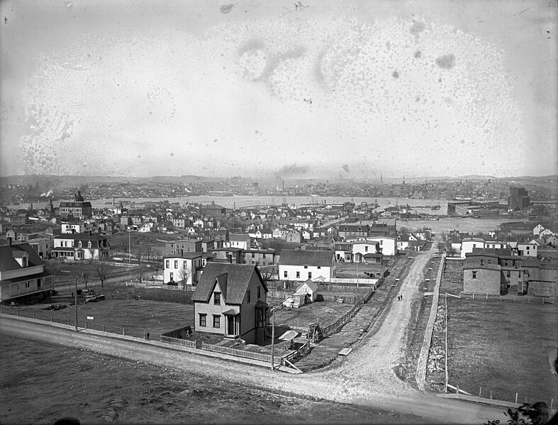 File:High-angle or rooftop view of homes in West Saint John.jpg