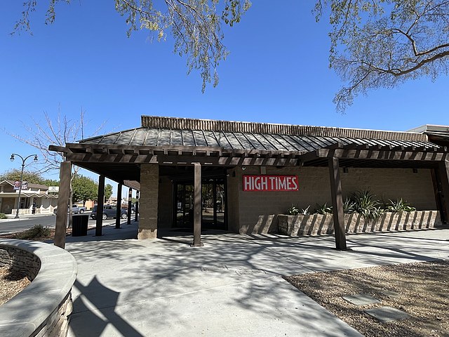 A High Times branded cannabis dispensary in Coalinga, California