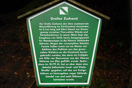 Hinweisschild grosser Zschand