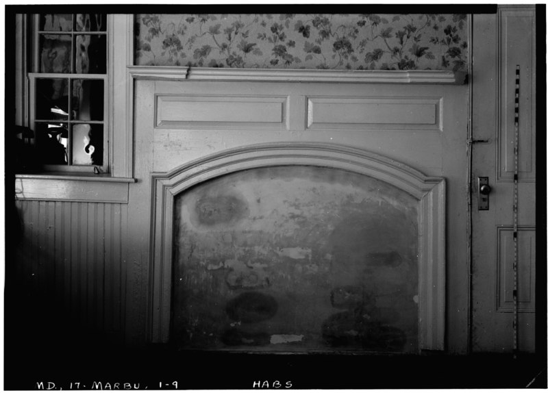 File:Historic American Buildings Survey John O. Brostrup, Photographer July 22, 1936 10-00 A. M. DETAIL OF MANTEL (N.E. Room First Floor, South Wall) - Upper Marlboro Tavern, Main HABS MD,17-MARBU,1-9.tif