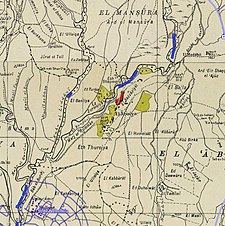 Historical map series for the area of al-'Abisiyya (1940s with modern overlay).jpg