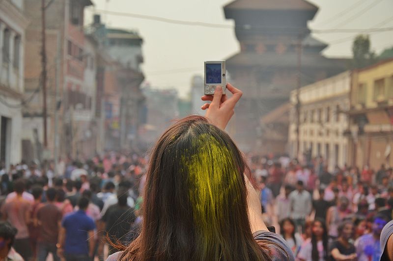 File:Holi at Basantapur from a tourist's eye.jpg