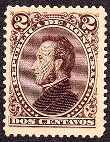 Example of an Honduras stamp, dating from 1878. Honduras Morazan Seebeck1.jpg