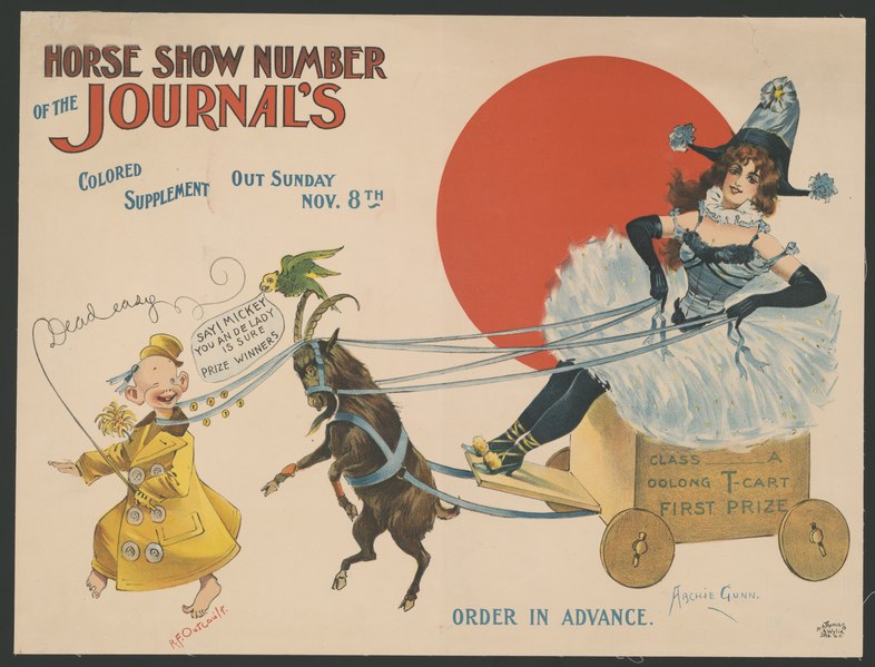 File:Horse show number of the Journal's colored supplement, out Sunday, Nov. 8th, order in advance - Archie Gunn ; R.F. Outcault. LCCN2014649607.tif