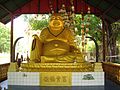 Socha Budaie v buddhistickém chrámu na Tchaj-waně