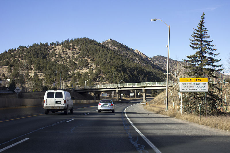 File:I-70 West past exit 240 in Idaho Springs, CO.jpg