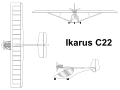 Dreiseitenansicht einer Ikarus C22