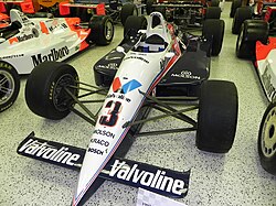 Al Unser Jr.'s 1992 Indy 500 winning Galmer. Indy500winningcar1992.JPG