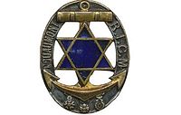 Emblema regimental do RICM, oval aberto, esmalte, estrela azul escura ... jpg