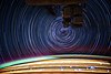 Star trail photograph taken by astronaut Don Pettit on the International Space Station