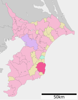 Lokasi Isumi di Prefektur Chiba