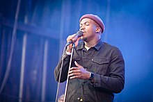 Jacob Banks at the Vigeland stage in the Vigeland Park, which took place on 17 June 2018 in Oslo. Jacob Banks Piknik i Parken 2018 (195122).jpg