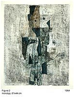 Figure, monotype 67 × 44 cm, 1964