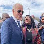 Joe Biden and Terri Sewell at the 55th Anniversary Bridge Crossing Jubilee