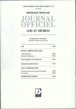 Миниатюра для Файл:Journal officiel de la République française, Lois et décrets, 22 et 23 juillet 1996.djvu