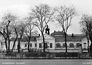 Stationshuset från norr, 1960.