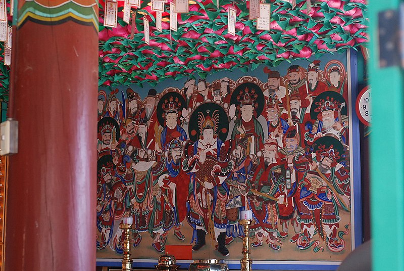 File:Korea-Gyeongju-Seokguram-Buddhist painting-02.jpg