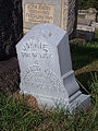 Zinc grave monument in Robinson Run Cemetery, near Oakdale, Pennsylvania