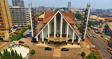 La Cathedrale de Yaounde-Vue du ciel-Simbanematick.jpg