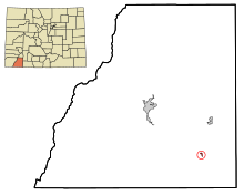La Plata County Colorado Incorporated and Unincorporated areas Ignacio Highlighted.svg