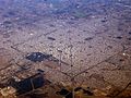 Español: El casco urbano de la ciudad de La Plata, vista desde las alturas.