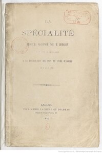 Henri Bergson, La spécialité, 1882Mission    