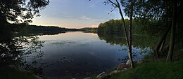 A panoramic view of Lake Killian taken on its south shore Lake Killian South Shore.jpg